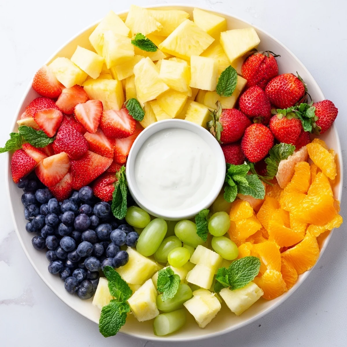 Enjoy a visually stunning beach ball fruit platter, a healthy and delicious party snack idea.