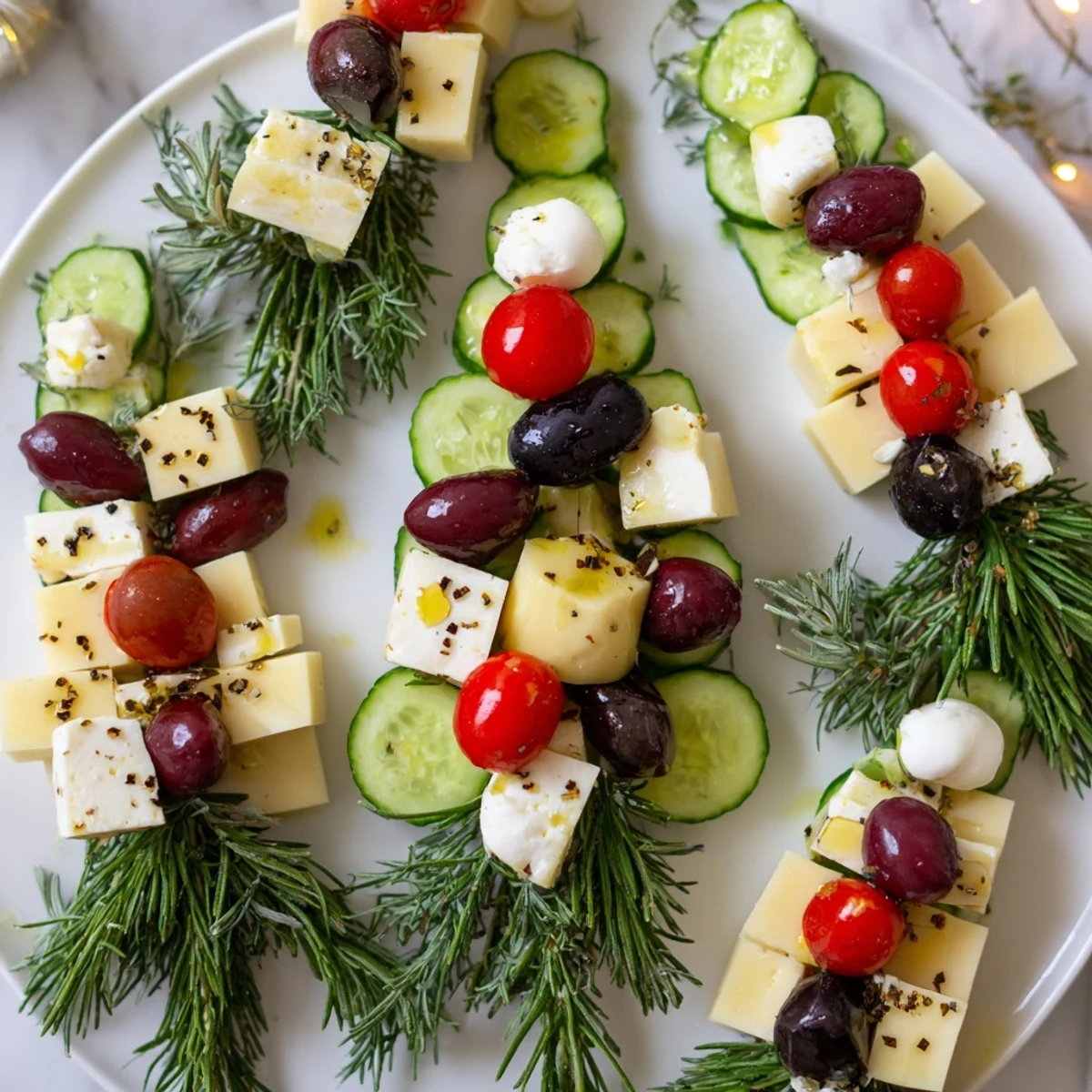 Cheese Olives Pine Tree Wreath
