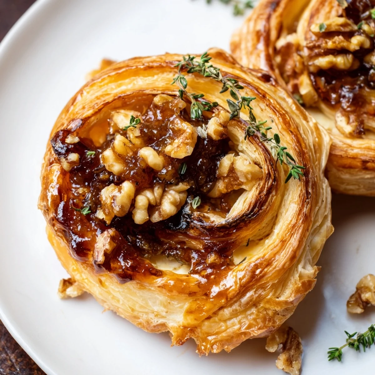 Warm, gooey baked Brie with fig jam swirl, ideal appetizer for a gathering.