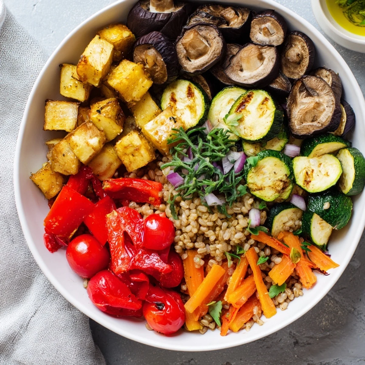 A colorful platter of The Spice Route with vibrant Mediterranean, Asian, and Middle Eastern clusters.