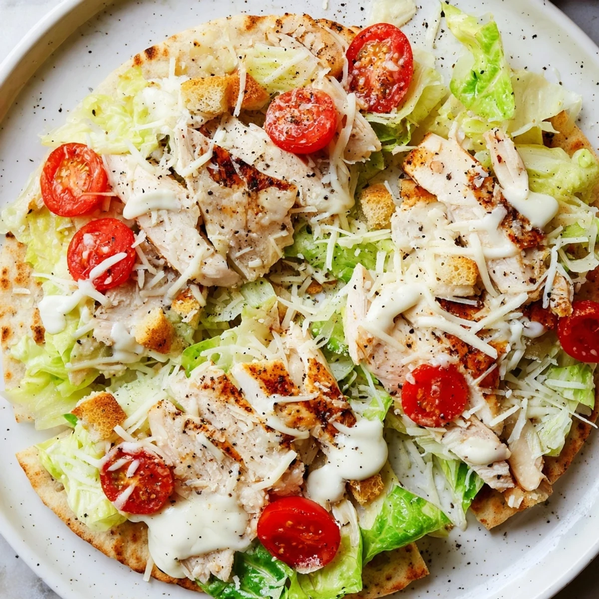 Chicken Caesar Flatbread