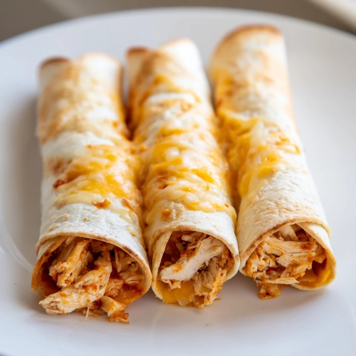 Air Fryer Taquitos: Crispy golden taquitos, filled with chicken and melted cheese, ready for a delicious dinner.