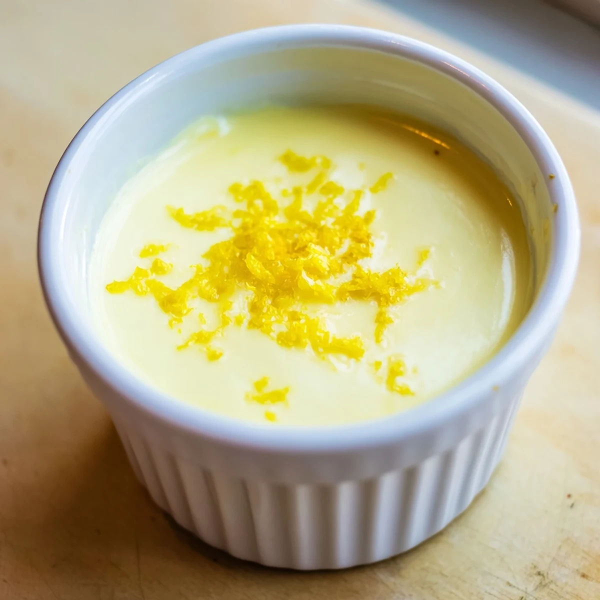 This easy 3-Ingredient Lemon Posset recipe shows off a smooth, delicious lemon cream dessert after chilling.