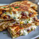 Adorable bunny-shaped quesadillas filled with melted cheese and colorful veggies, perfect for Easter lunch or a fun kids' snack.