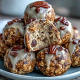 Wholesome no-bake peanut butter oat bites with oats, flaxseed, and chocolate chips ready to enjoy.