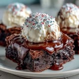 Festive 4th of July firecracker brownie bites with creamy frosting and patriotic sprinkles, perfect for Independence Day parties.