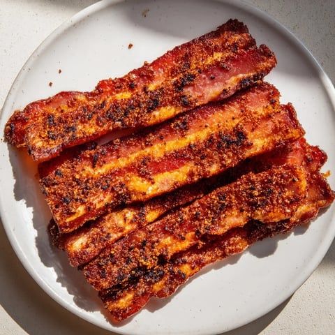 Crispy Snoop Dogg Billionaire Bacon with caramelized sugar for a sweet and savory treat.