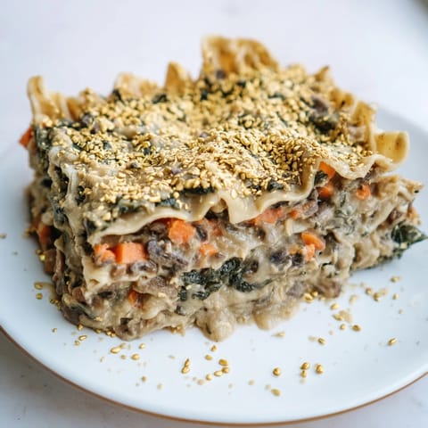 Vegan Lasagna Mushroom Spinach
