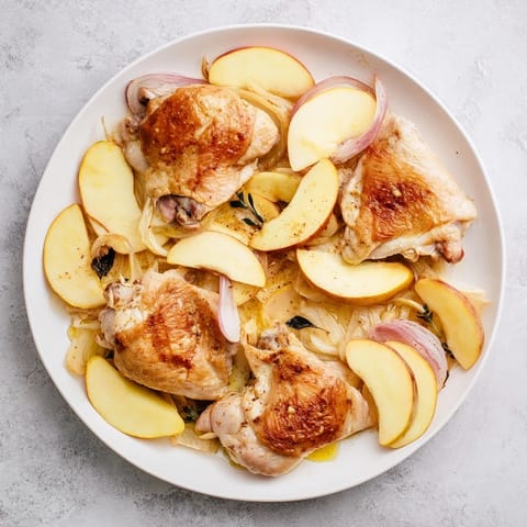 Cider-Glazed Chicken Thighs Apple