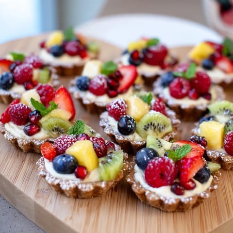 Vibrant heart shaped fruit tart board with fresh berries, perfect for a romantic dessert.