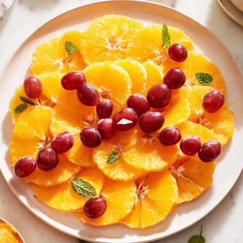 Grape Orange Slice Clock