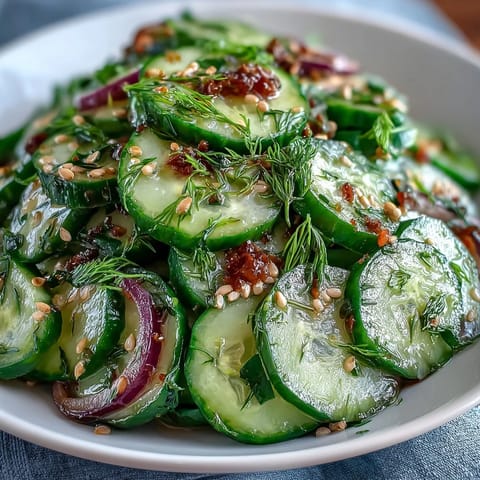 Refreshing Crunchy Cucumber Salad