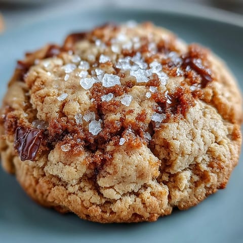Freshly baked Hojicha Brown Butter Cookies cooling on a wire rack with golden edges and flaky sea salt.
