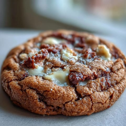 Perfectly baked Hojicha Brownie Cookies with crackly edges and gooey centers, paired with a warm mug of tea.