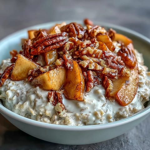 Overnight Oats Cinnamon Apples