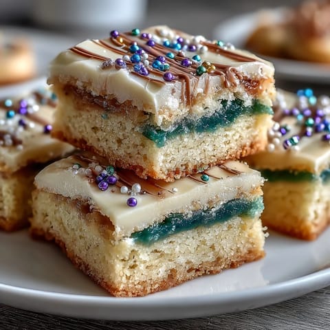 King Cake Sugar Cookie Bars