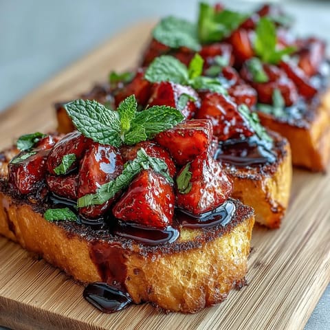 Fresh Strawberry Bruschetta Balsamic