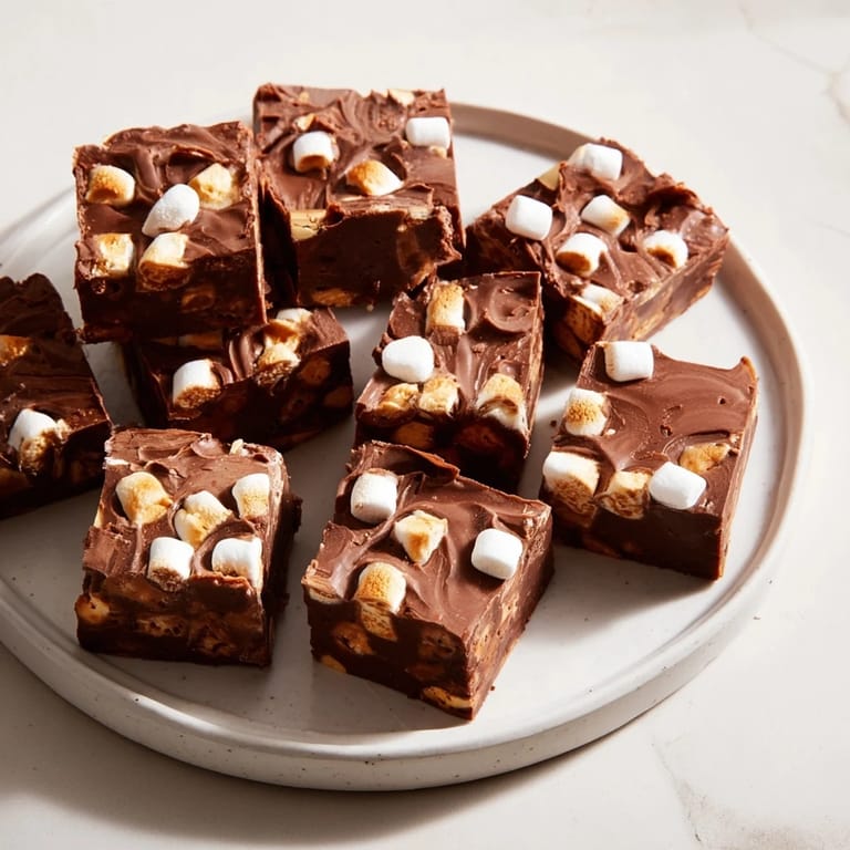 Homemade 5-Minute Marshmallow Fudge, a quick no-bake dessert with sweet marshmallows and chocolate.
