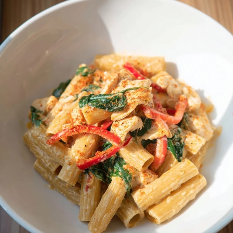 Tender chicken and veggies mix in this decadent Creamy Cajun Dirty Snow Chicken Pasta, ready in under an hour.