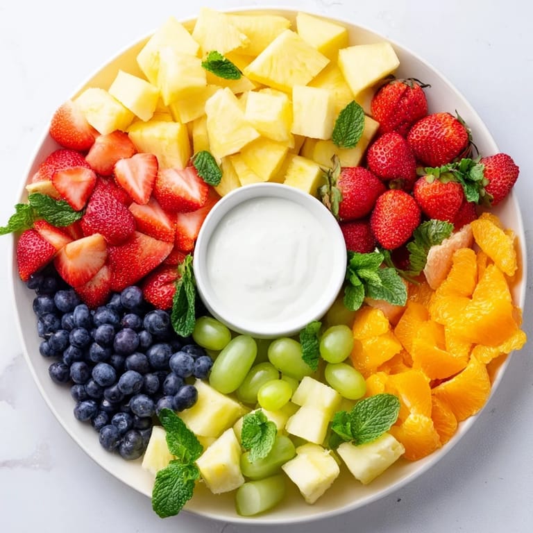 Enjoy a visually stunning beach ball fruit platter, a healthy and delicious party snack idea.