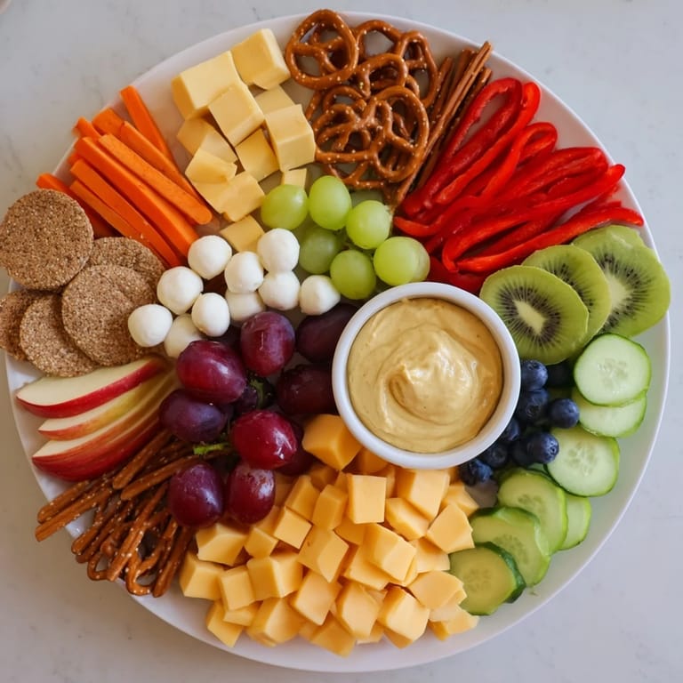 A fun and creative Spaceship Launch Snack Board, perfect appetizer, presents yummy crackers, dips, and cheeses.