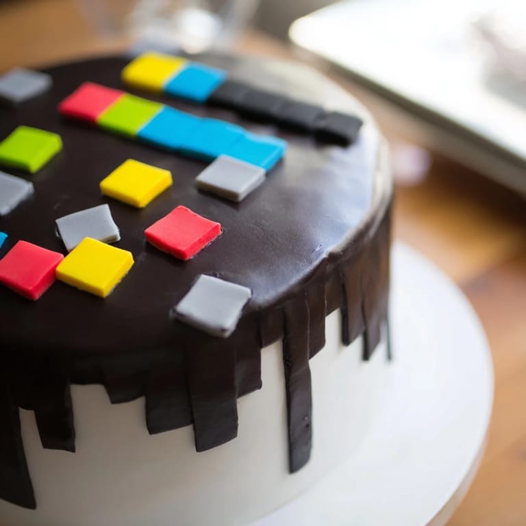 This homemade Pixel Video Game Controller Cake features a delicious vanilla flavor, perfect for any gamer's celebration.