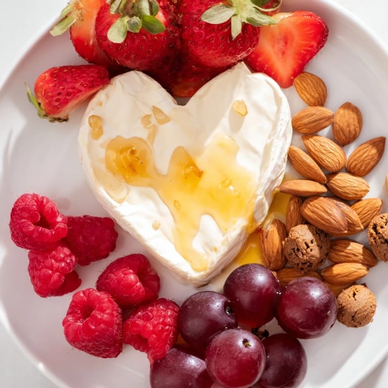 Featuring a heart-shaped Brie, this Sweetheart Brie and Jam Board appetizer is perfect for date night snacking with sweet treats.