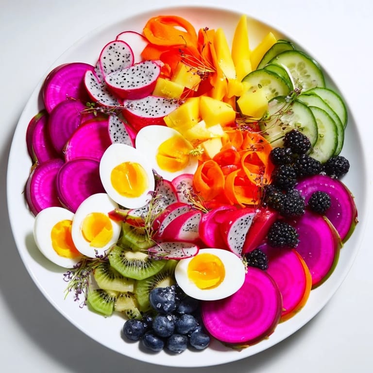 Imagine a black board overflowing with the beautiful ingredients for The Neon Night party appetizer.