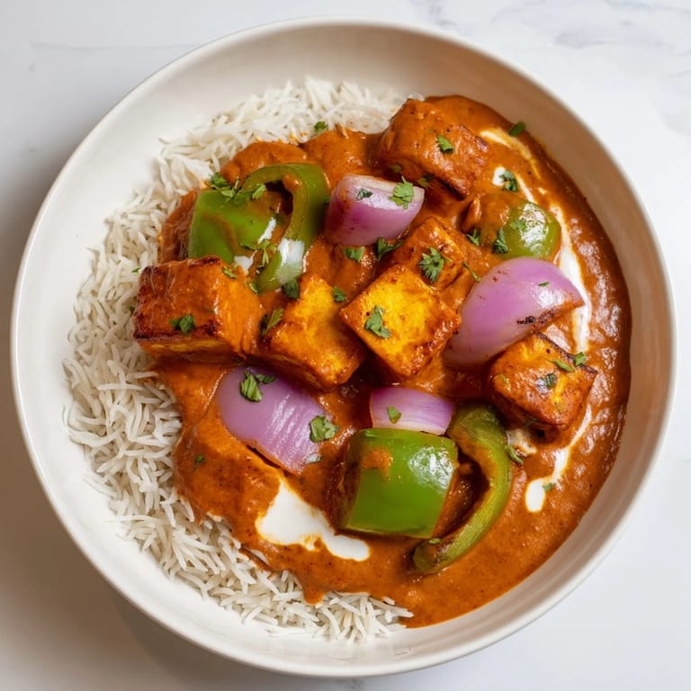 Grilled paneer cheese in a rich sauce, Paneer Tikka Masala is a flavorful, aromatic Indian main course to enjoy.