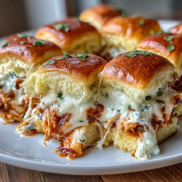 Pizza Dip Sliders served warm on a platter, perfect for game day parties or appetizers.