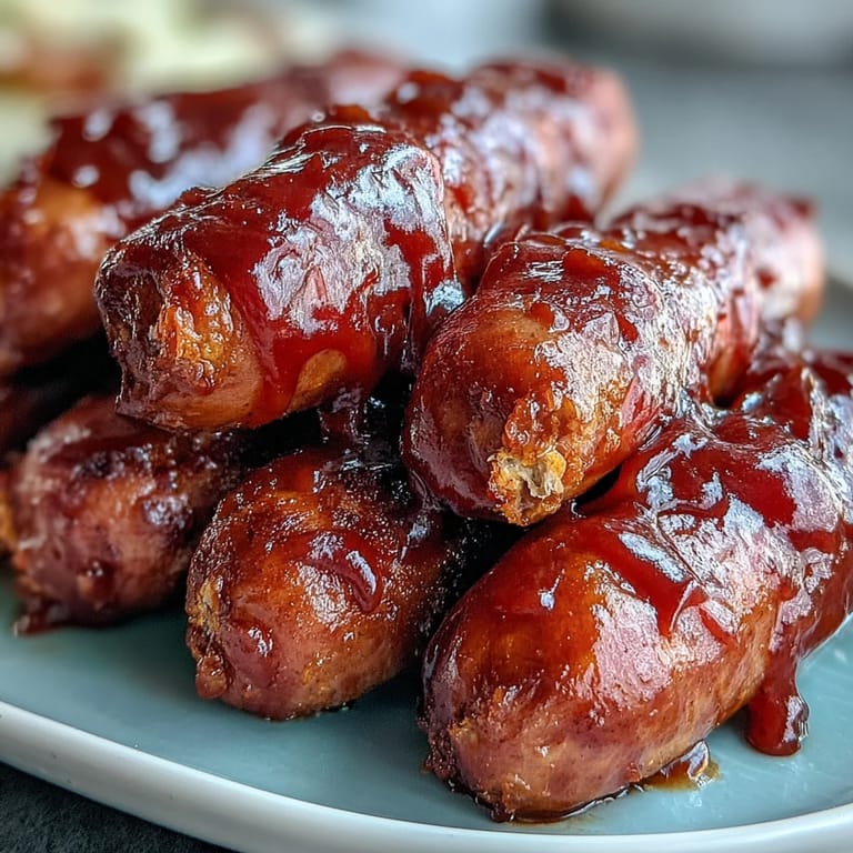Served bubbling hot from the slow cooker, these gluten-free Crock Pot BBQ Cocktail Sausage bites are party ready.