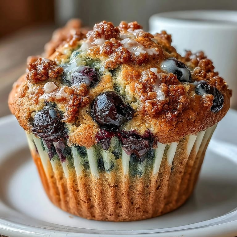 Moist and tender vegan blueberry lemon protein muffins, bursting with tangy citrus and sweet berries, ideal for on-the-go nourishment.