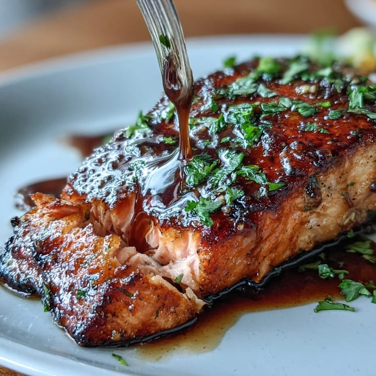 Flavorful oven-baked salmon with a sweet and tangy marinade, flaky and perfect for a healthy dinner.