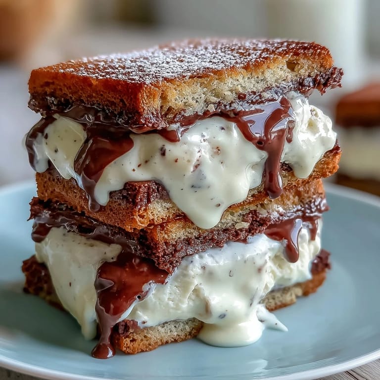 Indulgent vanilla bean ice cream layered between chocolate espresso cookies, capturing the essence of a classic vanilla frappuccino.