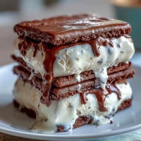 Vanilla Bean Frappuccino Ice Cream Sandwiches: creamy vanilla ice cream between rich espresso cookies, a frozen coffeehouse-inspired treat.