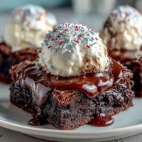 Festive 4th of July firecracker brownie bites with creamy frosting and patriotic sprinkles, perfect for Independence Day parties.
